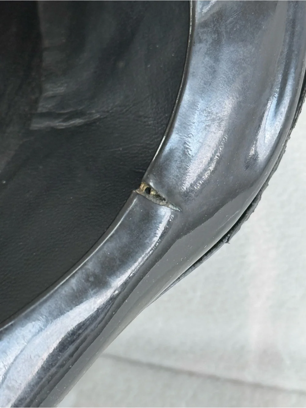 CHANEL Black Patent Leather Classic Gold Accent CC Pump Heels